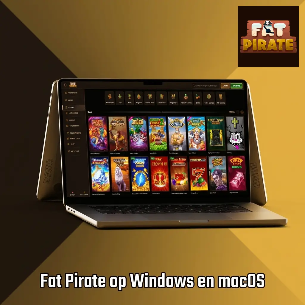 Fat Pirate casino website toegankelijk via browser op Windows en macOS zonder installatie