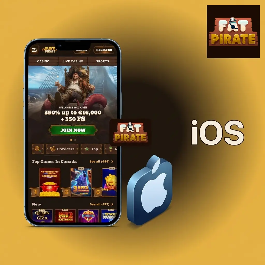Fat Pirate iOS app beschikbaar via Safari op iPhone en iPad met stortingen en live weddenschappen